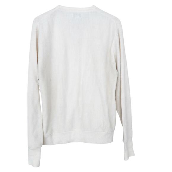 Vintage Izod Ivory Cardigan Sweater Sz L Made in USA - Picture 5 of 5